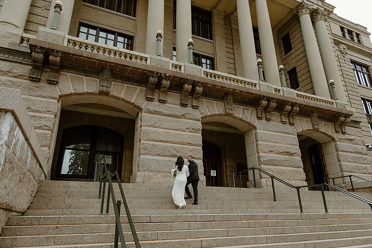 married couple walking up steps photos by Patricia Perez Photography