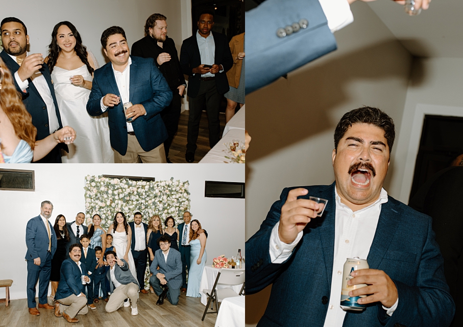 The newlyweds celebrate surrounded by loved ones, photos by a patricia perez photography