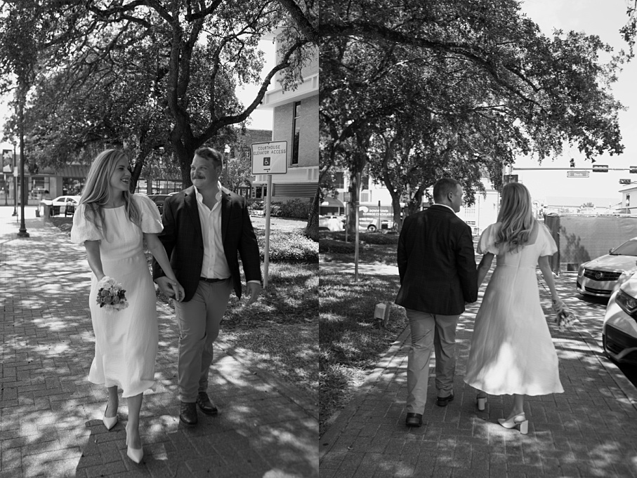 A courthouse wedding moment in Montgomery County captured by a Houston Elopement Photographer