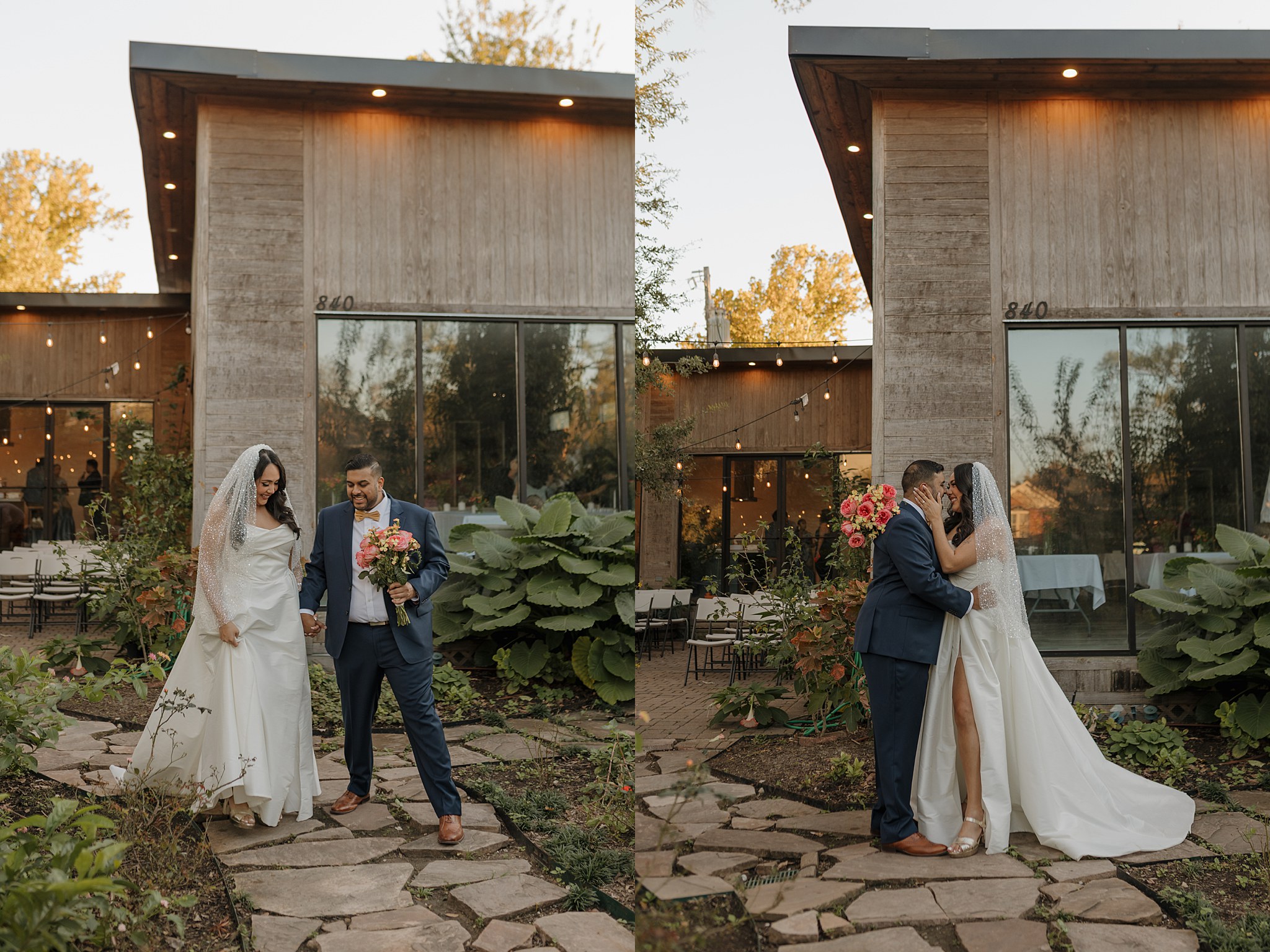Intimate Courtyard elopement in the Houston Heights captured by patricia perez photography