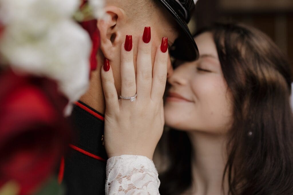 ring picture of a houston elopement 